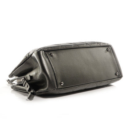 Chanel Caviar Timeless CC Shopping Tote Dark Silver 4 of 7