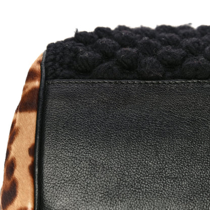 Dolce & Gabbana Calf Hair Leopard Print Knit Miss Sicily Satchel Black Naturale 24 of 29