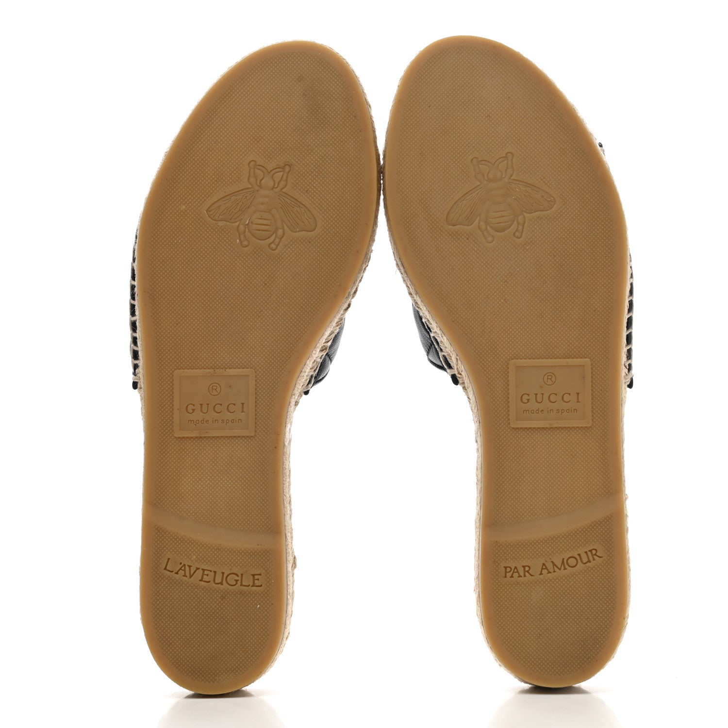 Gucci Nappa Matelasse GG Marmont Espadrille Slide Sandals 40.5 Black 5 of 10