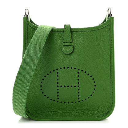 Hermes Taurillon Clemence Amazone Evelyne TPM Vert Yucca 1 of 11