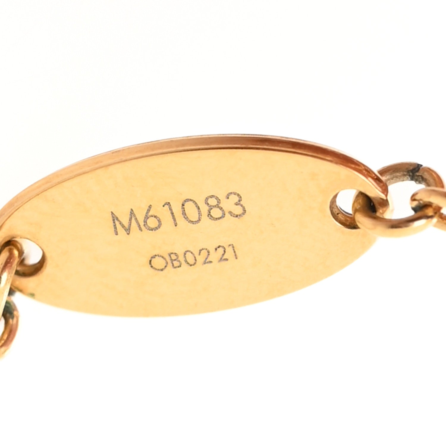 Louis Vuitton Brass Essential V Necklace Gold 4 of 4