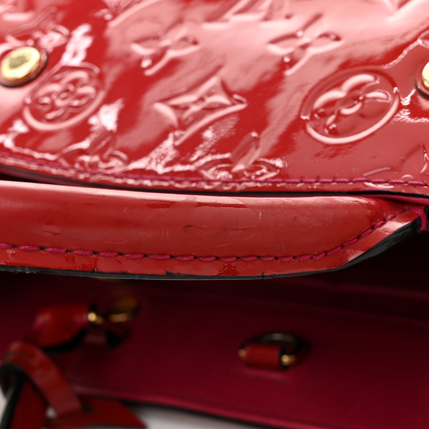 Louis Vuitton Vernis Montaigne BB Magenta 10 of 10