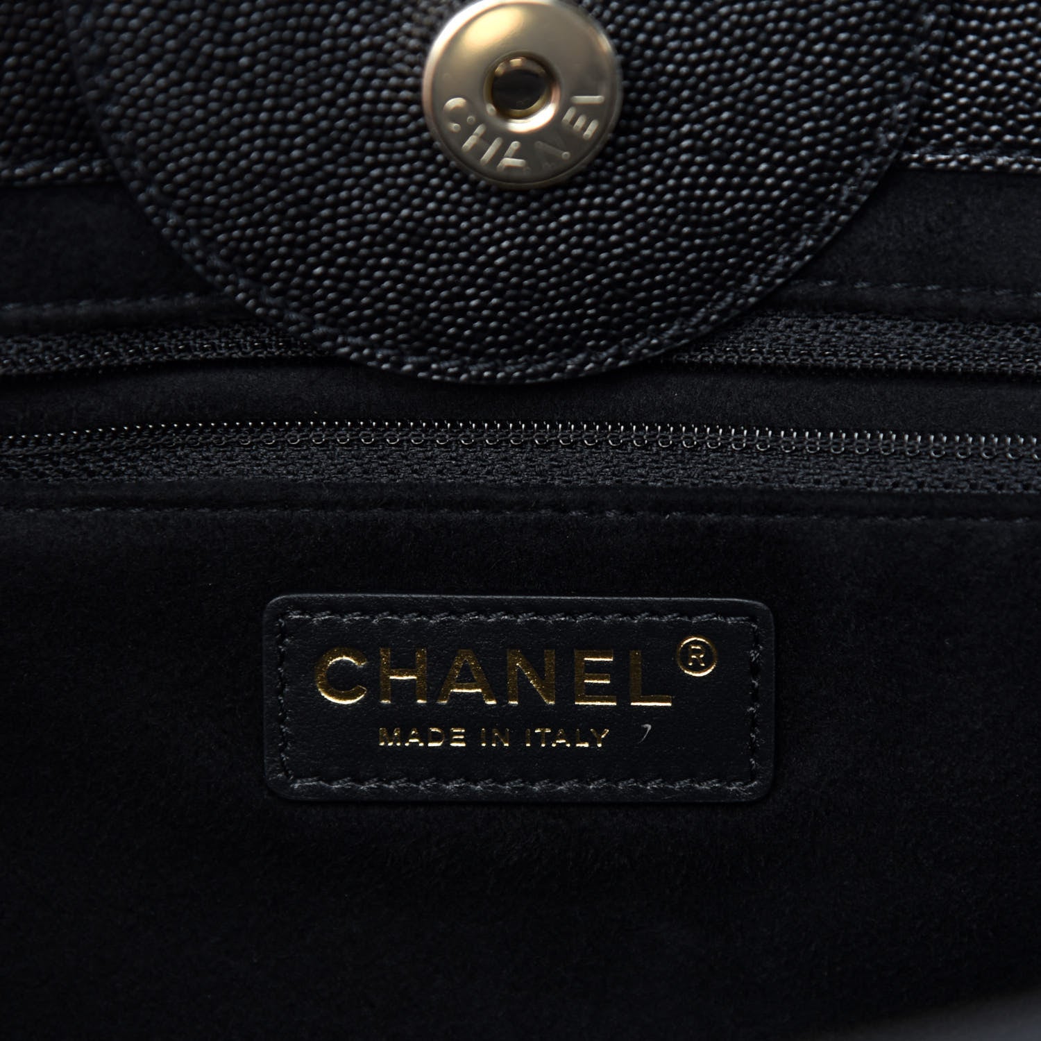 Chanel Caviar Medium Studded Deauville Tote Black 8 of 10