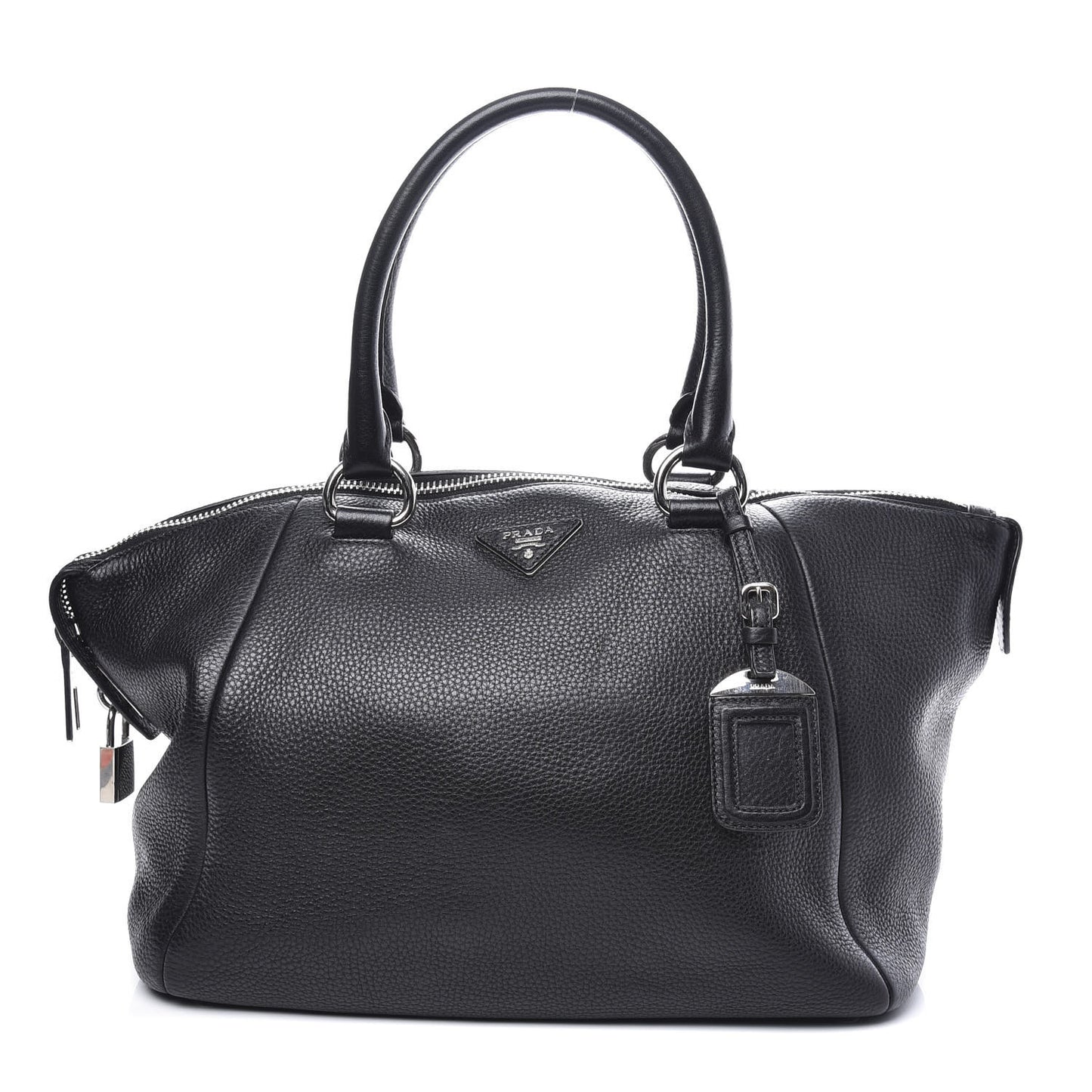 Vitello Daino Shopping Tote Black