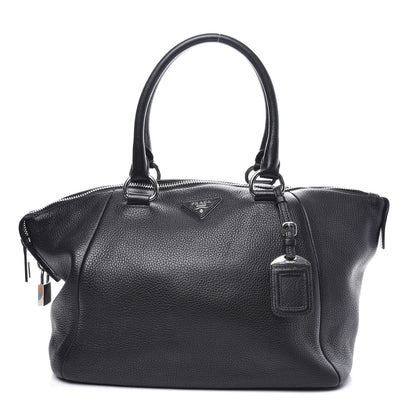 Prada Vitello Daino Shopping Tote Black 1 of 11