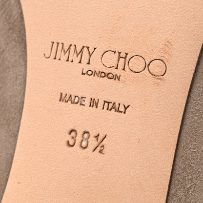 Jimmy Choo Suede Abel Pumps 38.5 Taupe 7 of 8