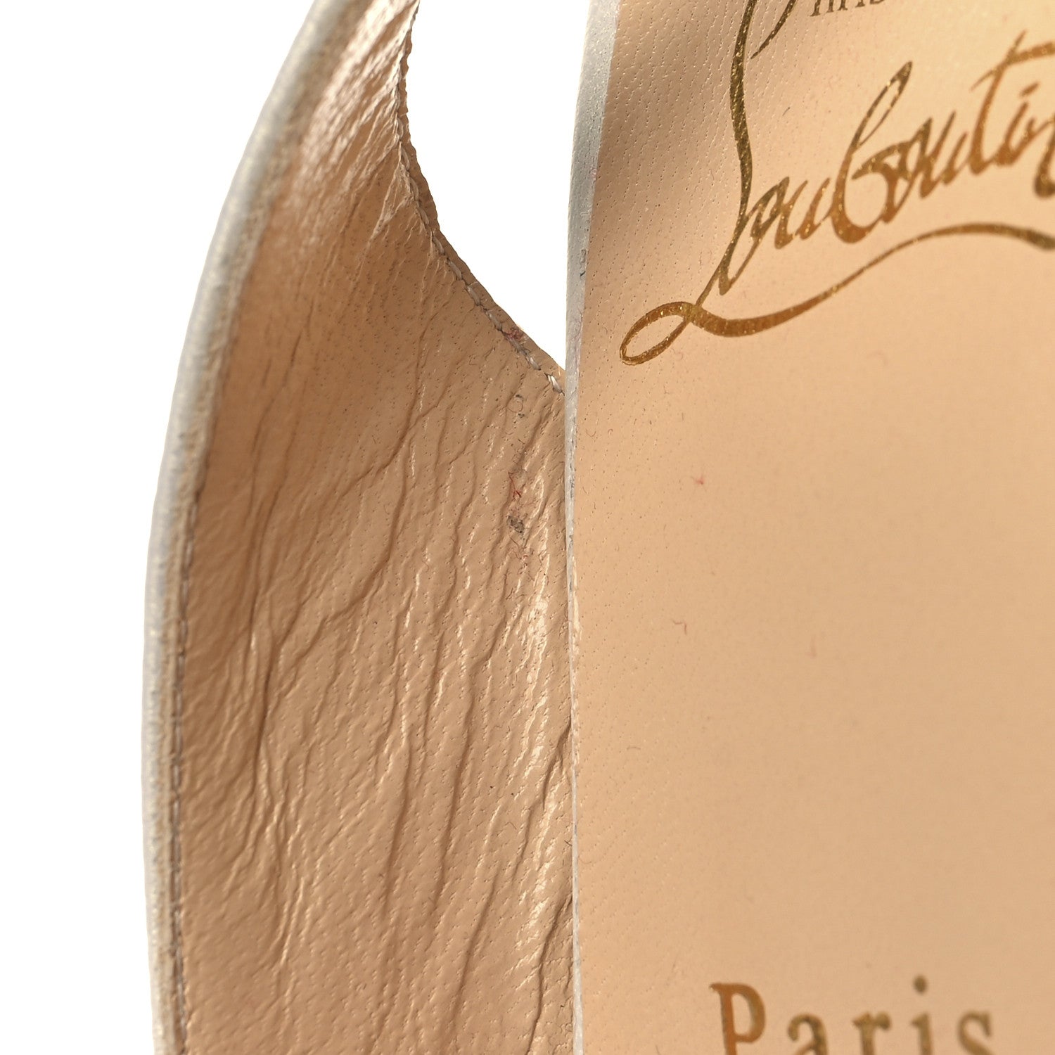 Christian Louboutin Nappa PVC V Sling 85 Pumps 40.5 White 9 of 10