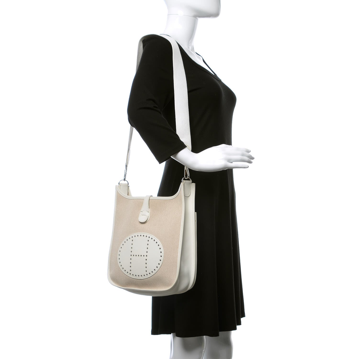 Hermes Toile Swift Evelyne II PM White 2 of 10