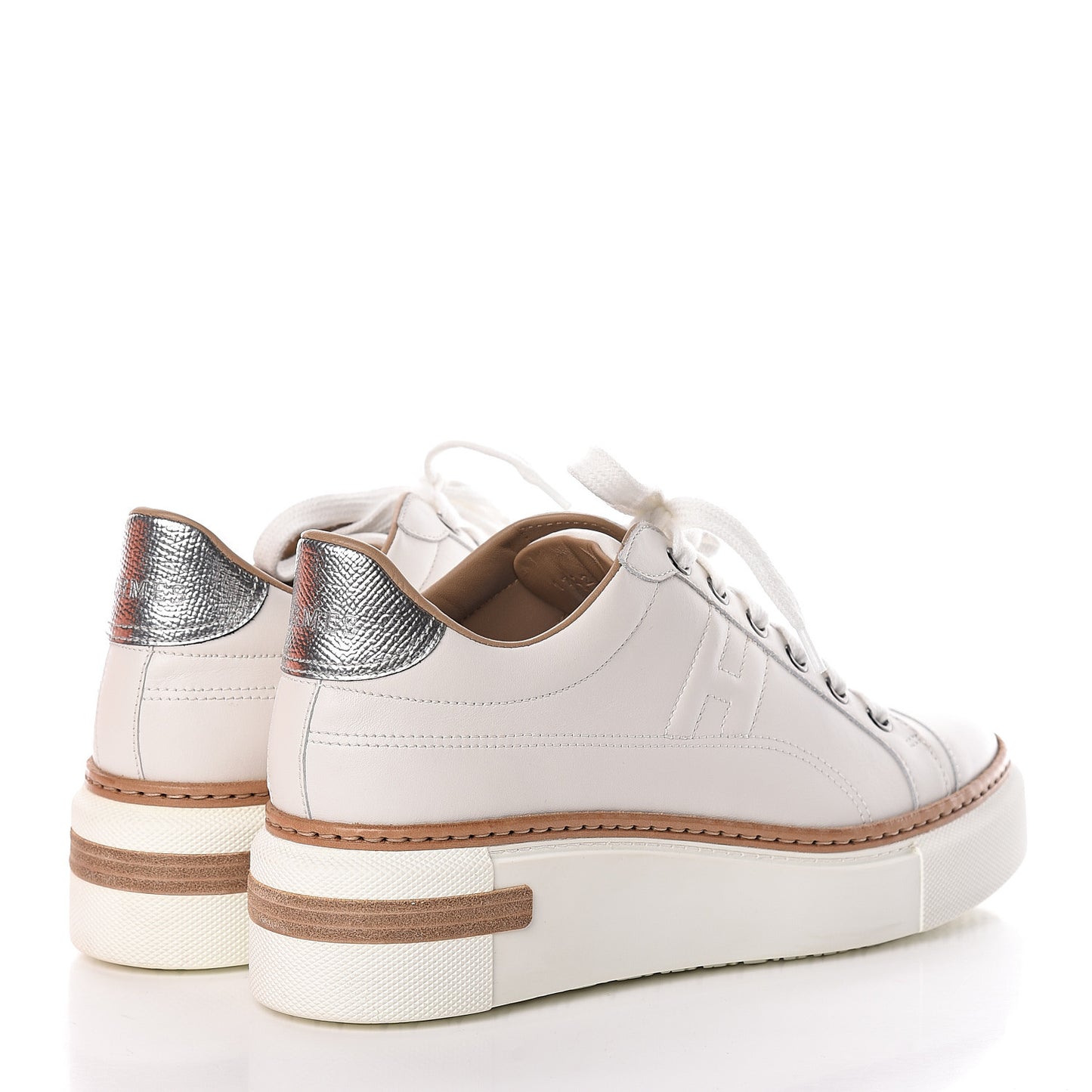 Calfskin Polo Sneakers 38 White