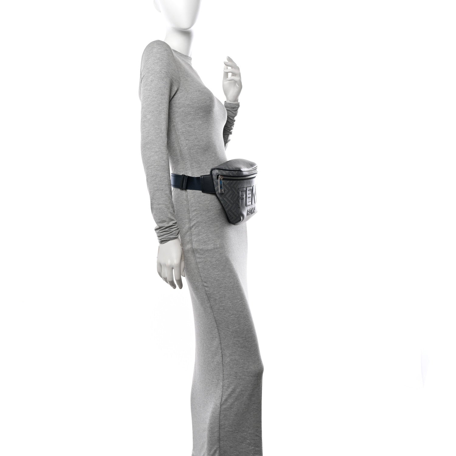 Fendi Calfskin Shadow Striped FF Logo Belt Bag Multicolor 2 of 10