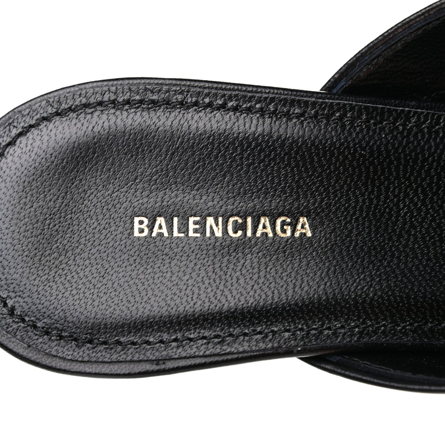 Goatskin Pointed Toe Knife Mules 38 Black