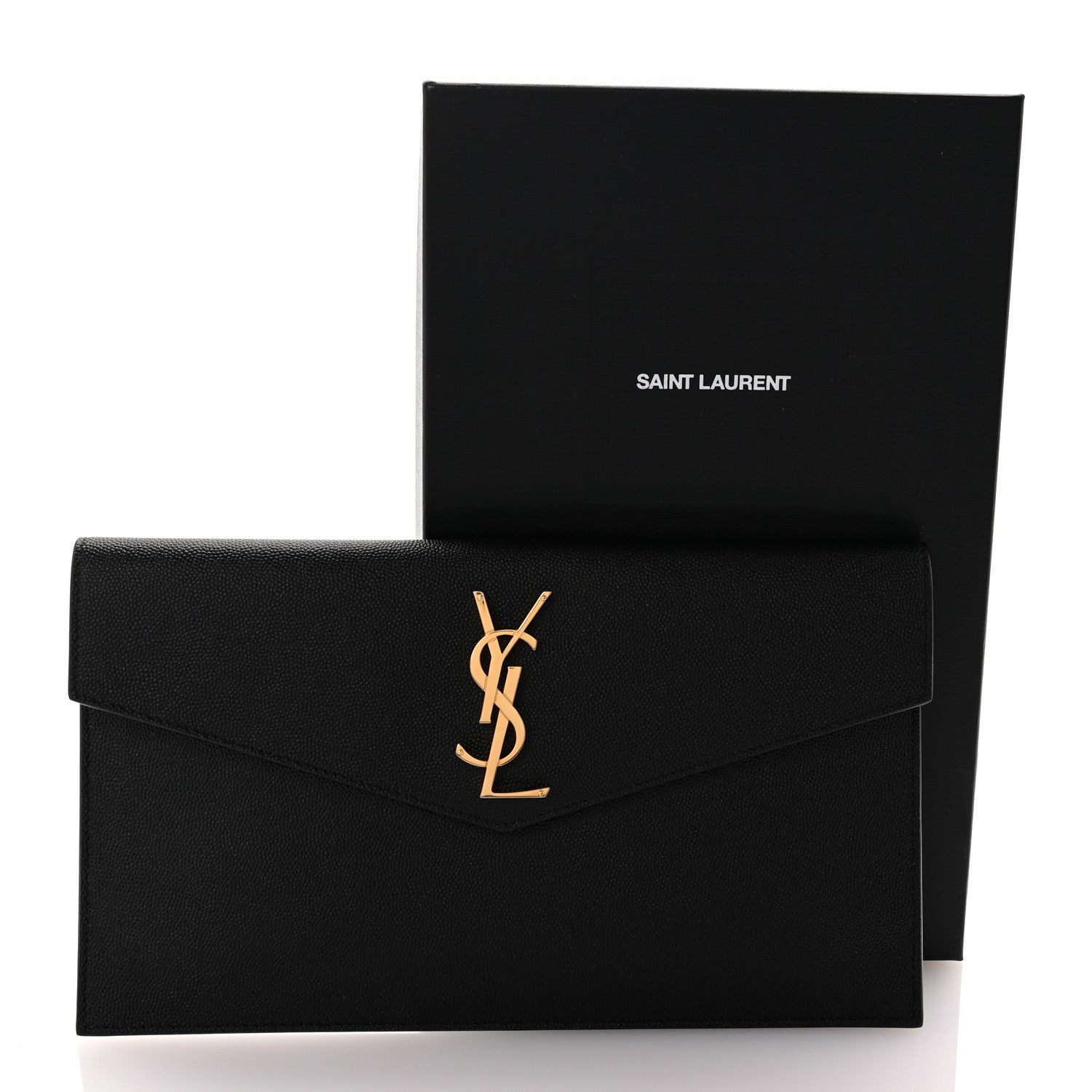 Saint Laurent Grain De Poudre Uptown Pouch Black 9 of 9