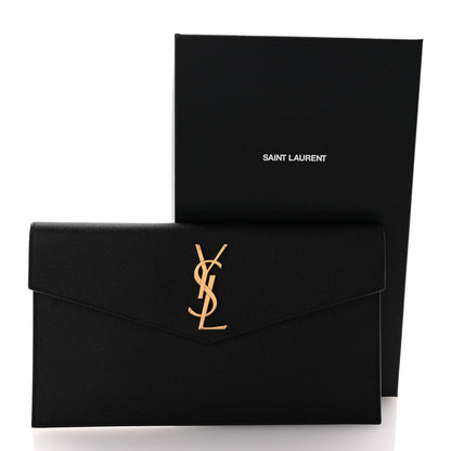 Saint Laurent Grain De Poudre Uptown Pouch Black 9 of 9