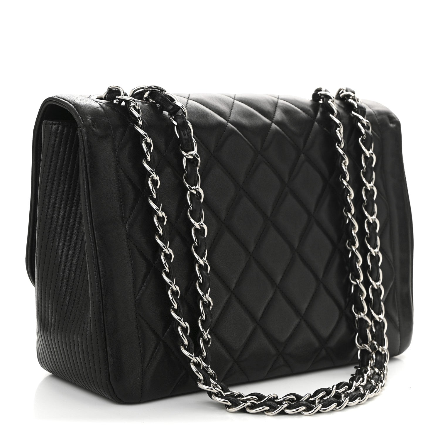 Chanel Lambskin Quilted Large Coco Rider Flap Black 3 of 10