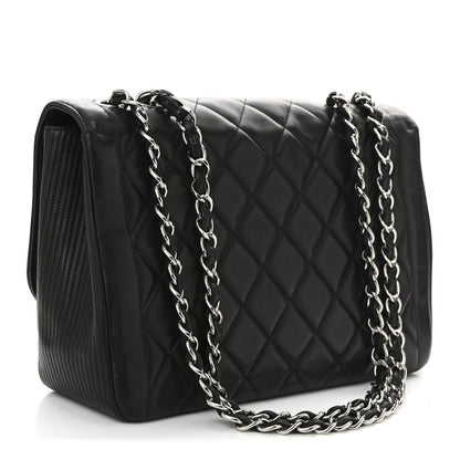 Chanel Lambskin Quilted Large Coco Rider Flap Black 3 of 10