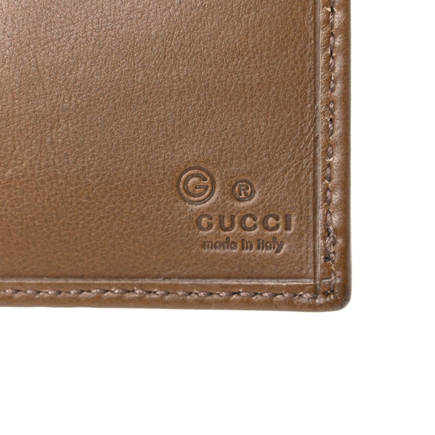Gucci Smooth Calfskin Mens Bi-Fold Wallet Brown 7 of 11