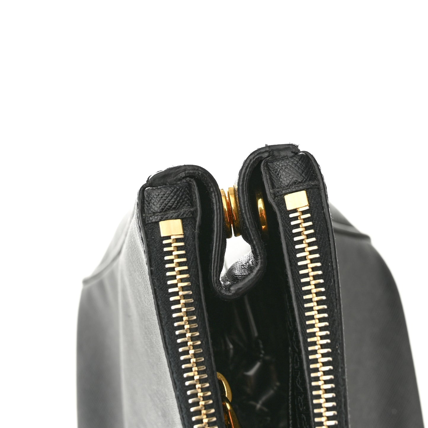 Saffiano Medium Galleria Double Zip Tote Black