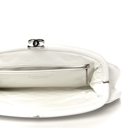 Chanel Caviar Quilted Timeless Clutch White 5 of 12