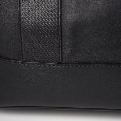 Balenciaga Lambskin Mens Perforated Canvas Navy Tote Black 13 of 13