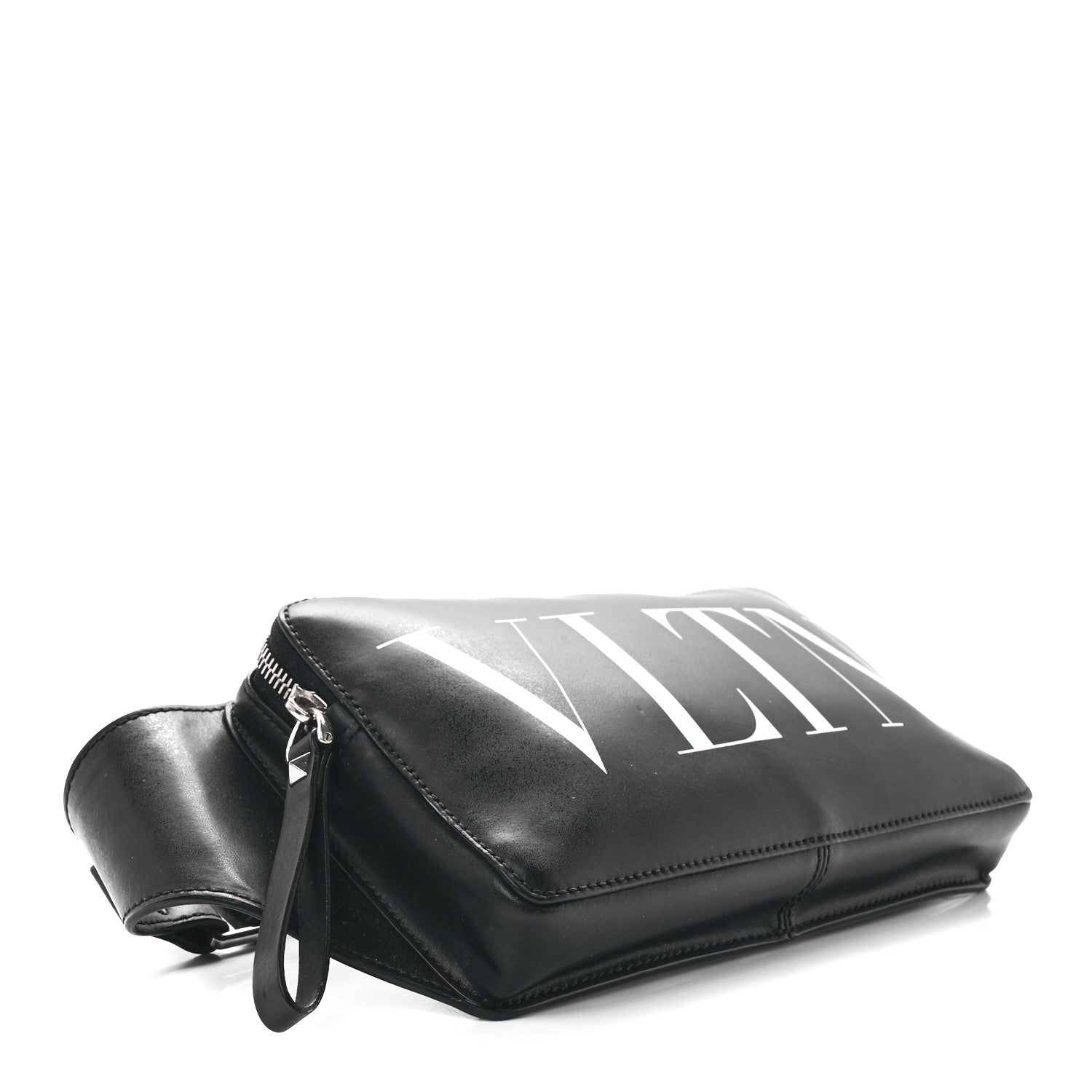 Valentino Garavani Calfskin VLTN Belt Bag Black White 4 of 12