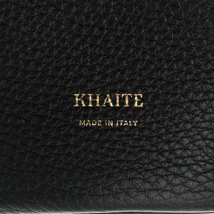 Khaite Pebbled Sport Calfskin Medium Lotus Tote Black 7 of 11