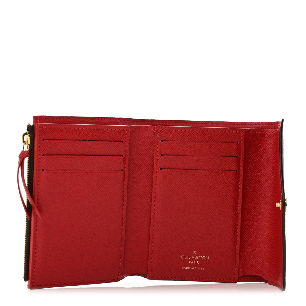 Damier Ebene Victorine Wallet Red
