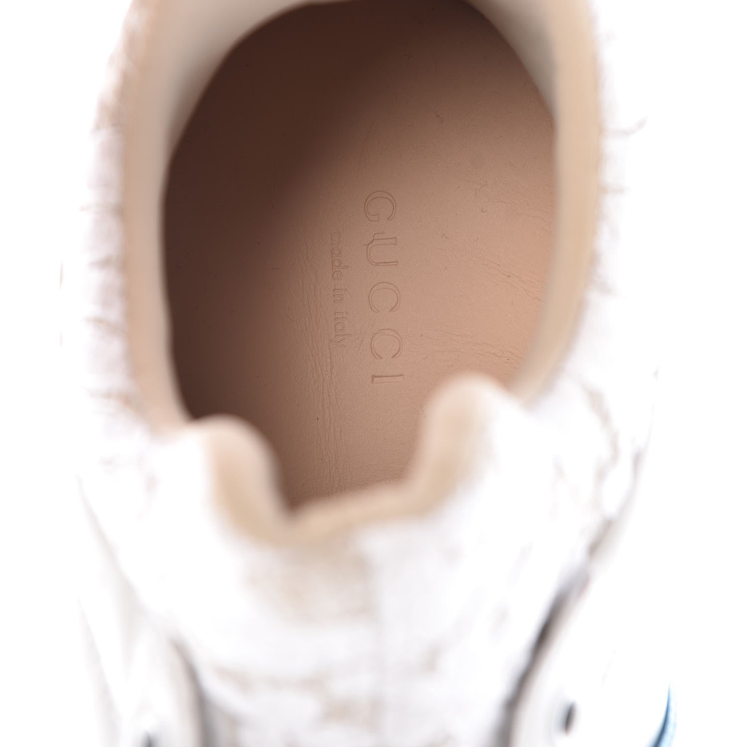 Gucci Calfskin Lace Ayers Sylvie Web Womens New Ace High Top Sneakers 40.5 White 7 of 11