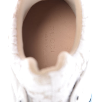 Gucci Calfskin Lace Ayers Sylvie Web Womens New Ace High Top Sneakers 40.5 White 7 of 11