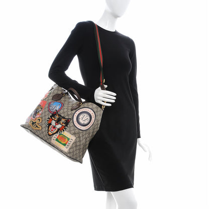 Gucci Soft GG Supreme Monogram Courrier Medium Crossbody Tote Beige New Acero 2 of 13