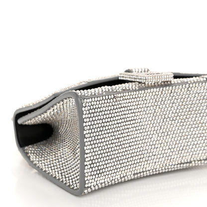 Balenciaga Strass Suede Hourglass Top Handle Bag XS Smoke Grey Crystal 10 of 11