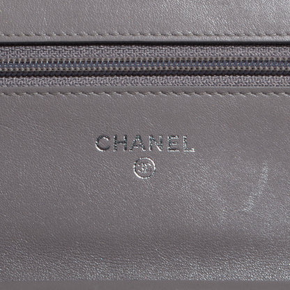 Chanel Caviar Timeless Wallet on Chain WOC Light Grey 6 of 8