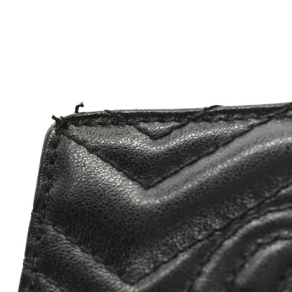 Gucci Calfskin Matelasse GG Marmont Card Case Wallet Black 9 of 9