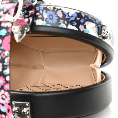 Louis Vuitton Calfskin Floral Print Petite Boite Chapeau Black 5 of 16