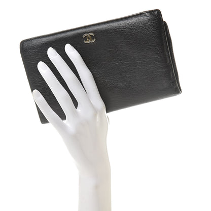 Chanel Goatskin Yen Wallet Black 2 of 13