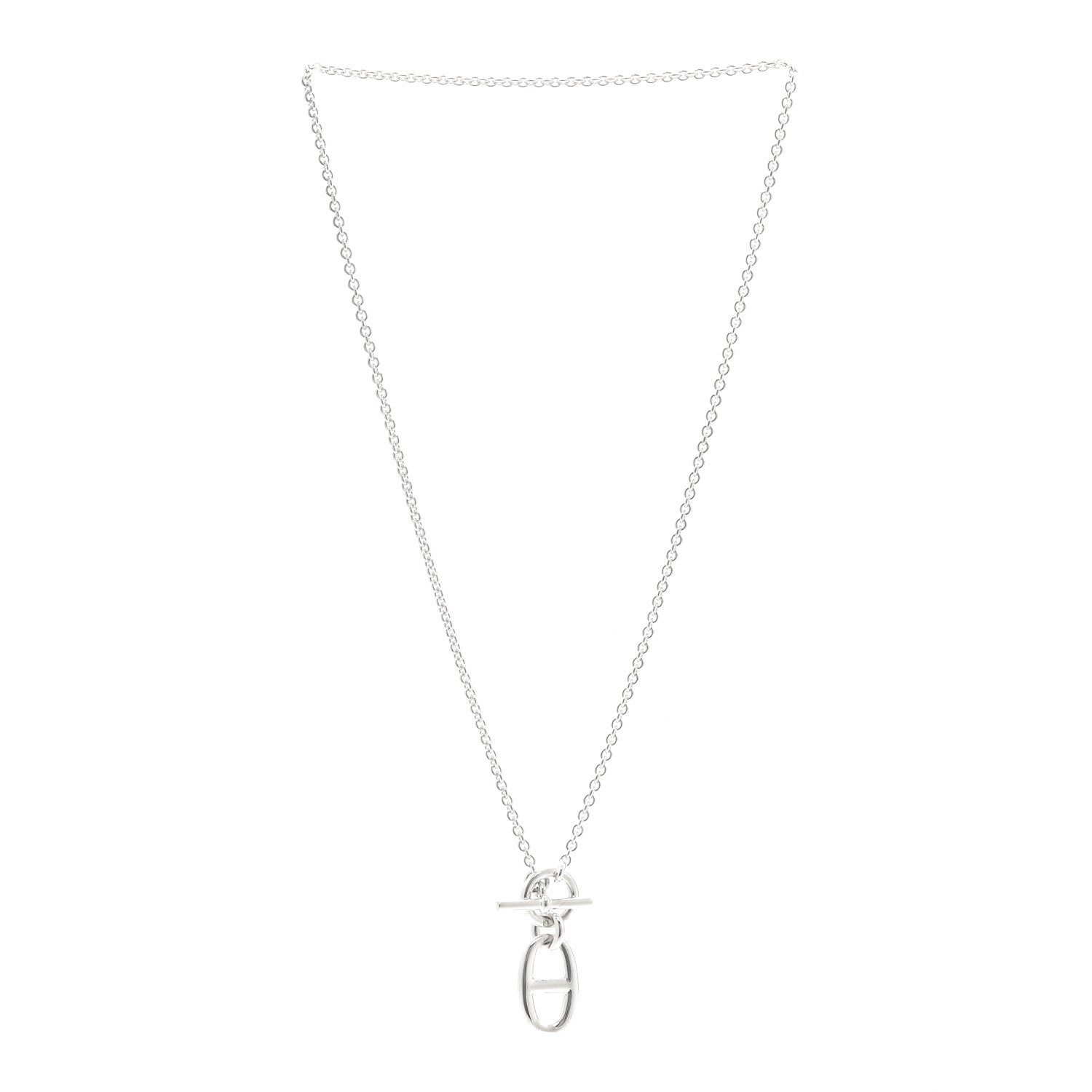 Hermes Sterling Silver Amulette Chaine d'Ancre Necklace 3 of 6