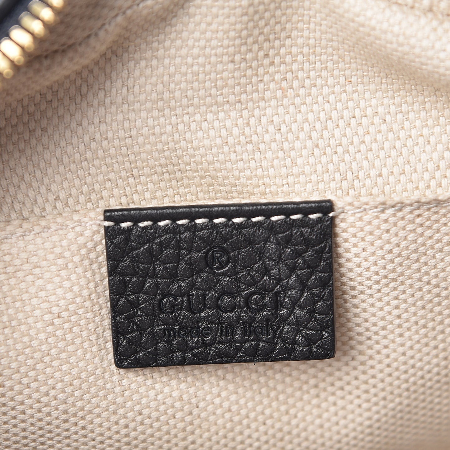 Pebbled Calfskin Small Soho Disco Bag Black