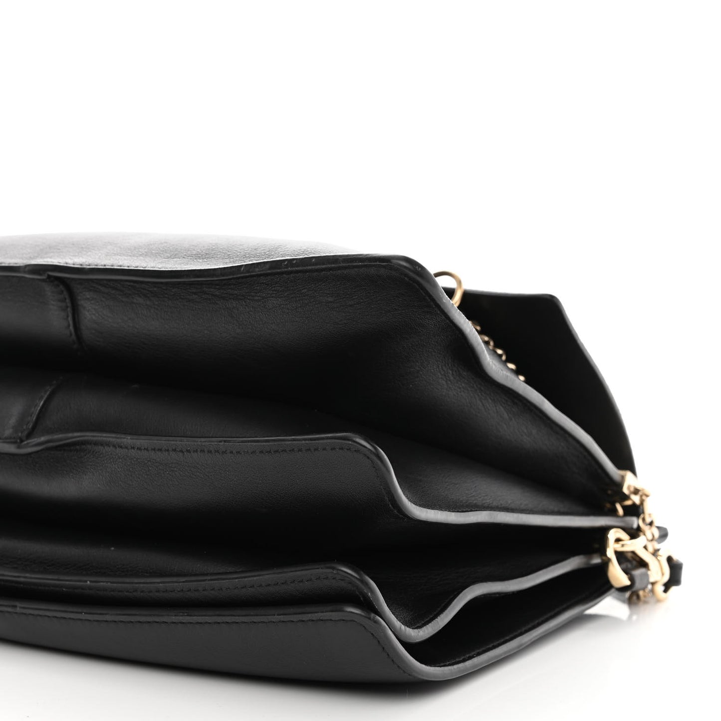 Suede Calfskin Medium Faye Shoulder Bag Black