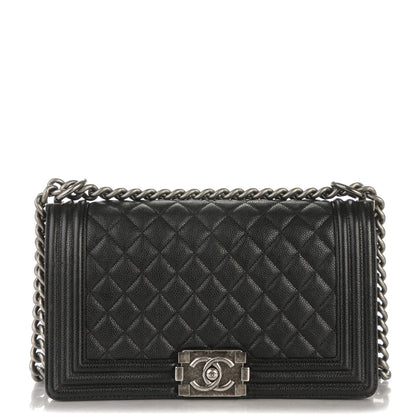 Chanel Caviar Quilted Medium Boy Flap Black 1 of 8