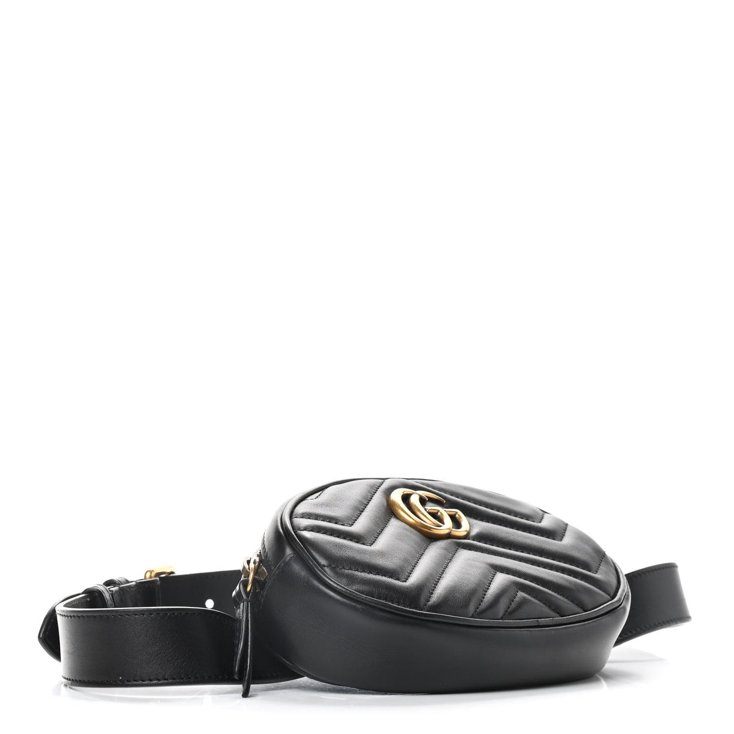 Calfskin Matelasse GG Marmont Belt Bag 75 30 Black