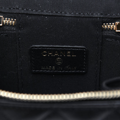 Chanel Lambskin Quilted My Chanel Lady Vanity Case With Chain Black 8 of 14