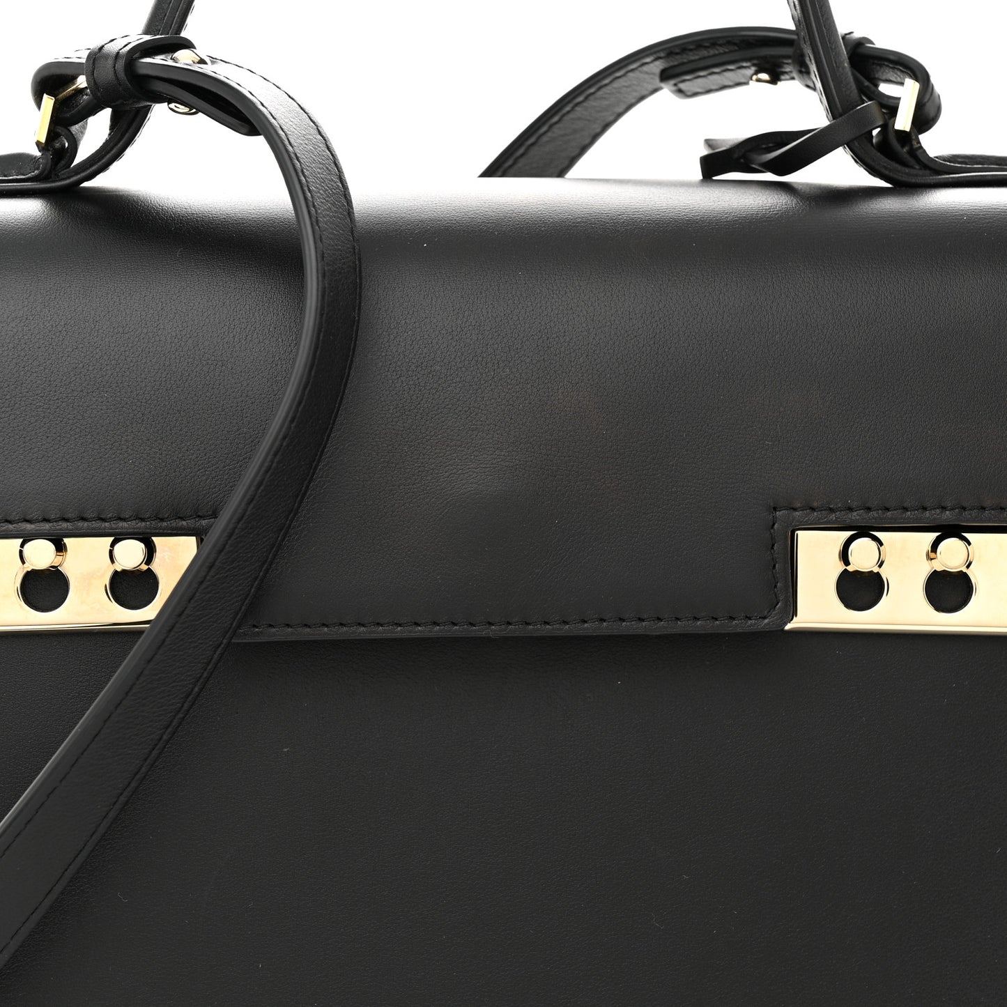 Calfskin MM Tempete Satchel Black