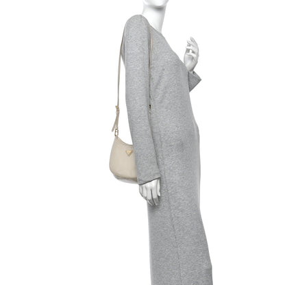 Prada Spazzolato Cleo Shoulder Bag Avorio 2 of 13