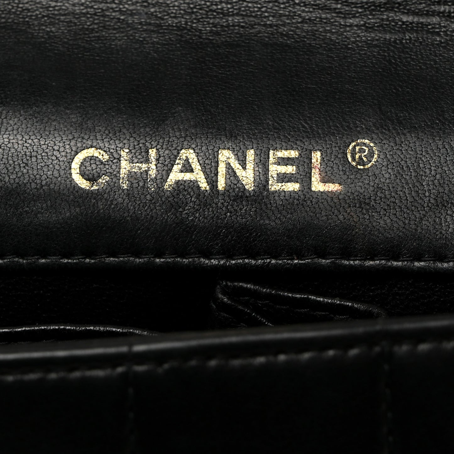 Lambskin East West Chocolate Bar Flap Black
