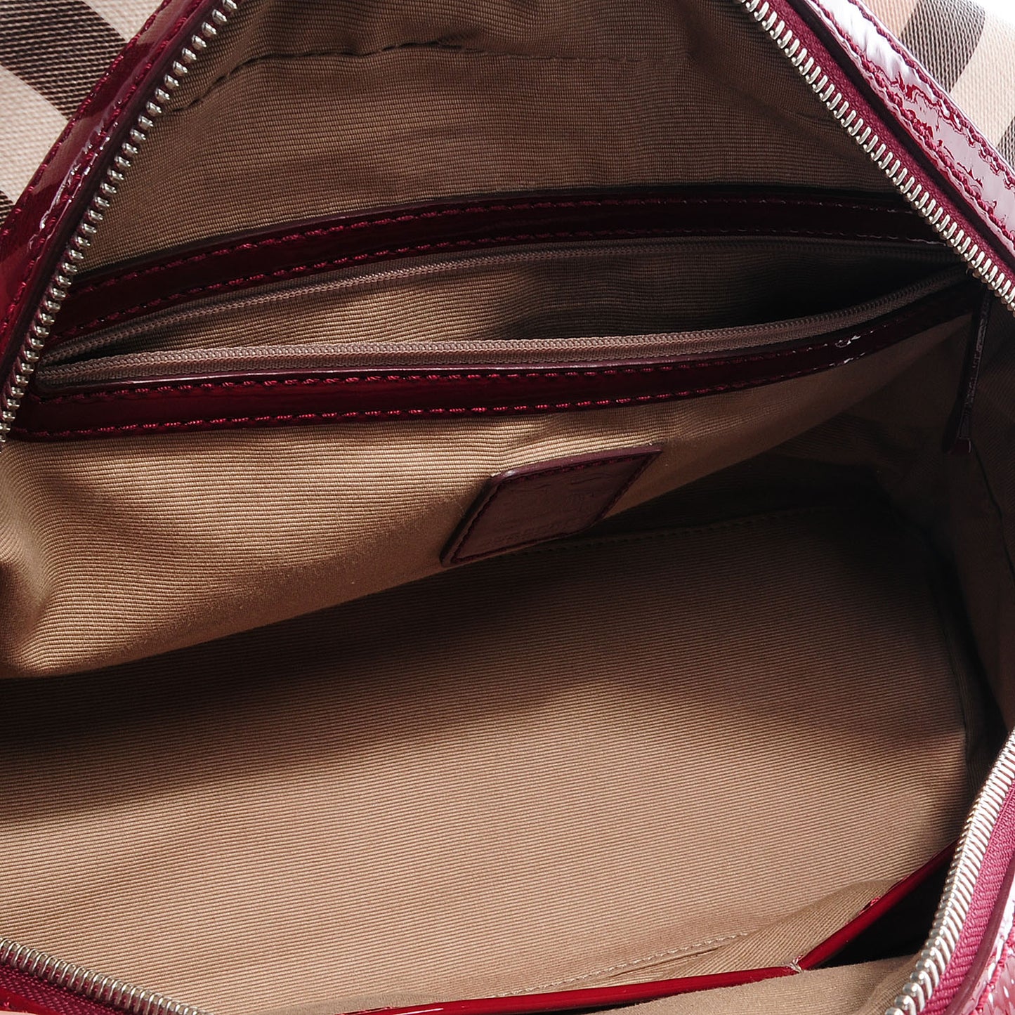 Supernova Check Bowler Tote Red