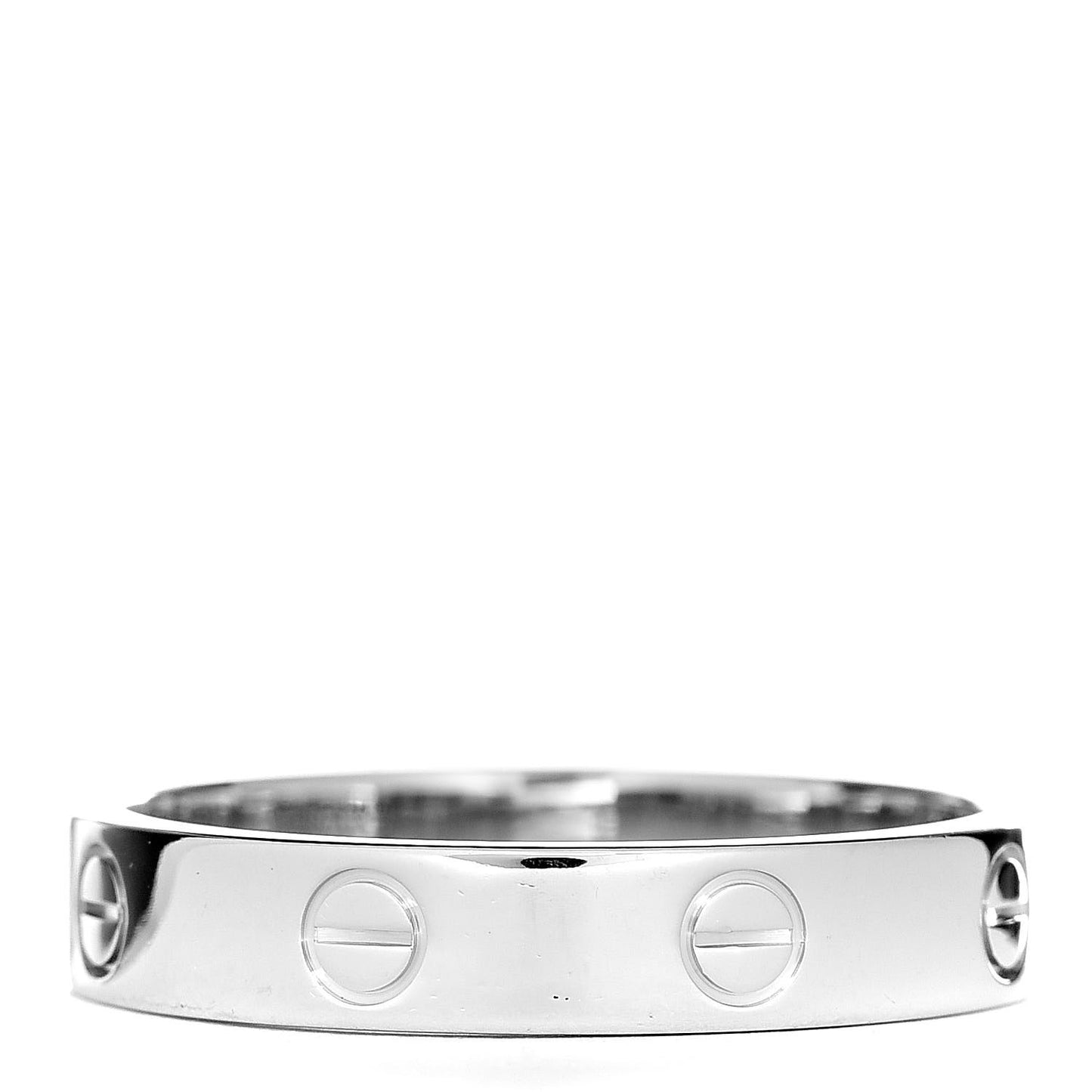 18K White Gold 4mm LOVE Wedding Band Ring 58 8.5