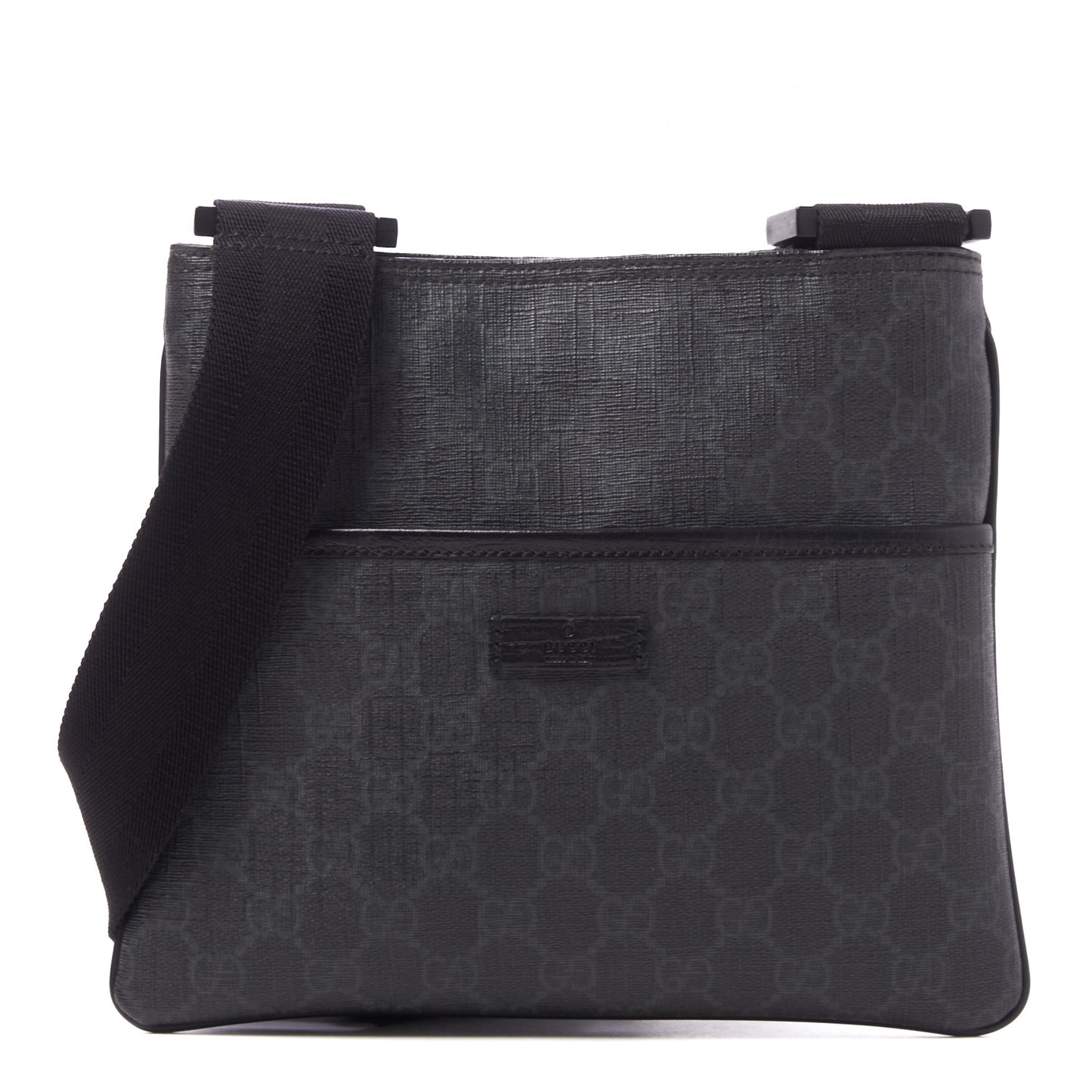 GG Plus Flat Messenger Bag Black Grey