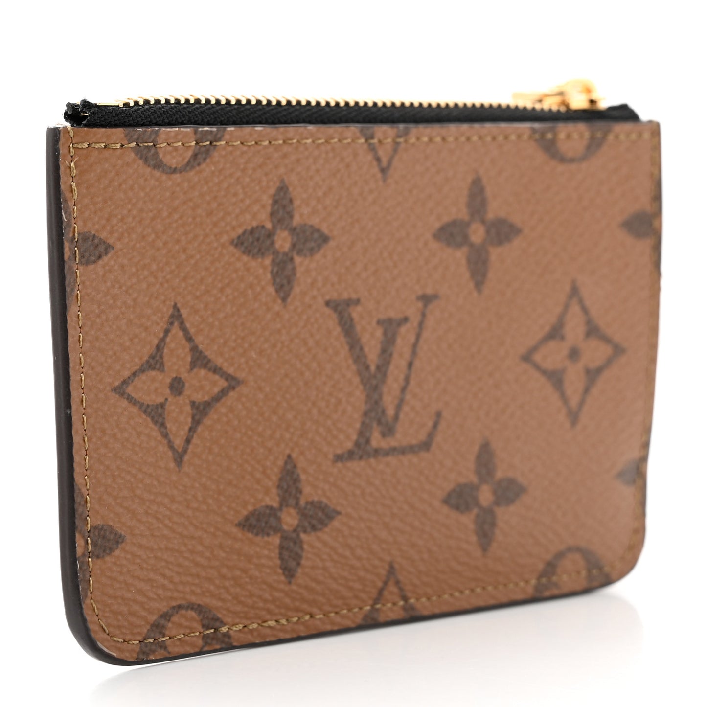Reverse Monogram Zipped Romy Card Holder