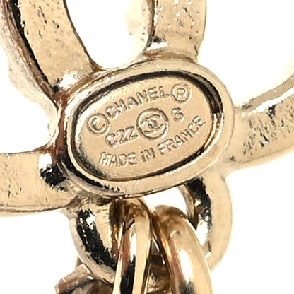 Chanel Crystal Star 5 Drop CC Earrings Gold 4 of 4