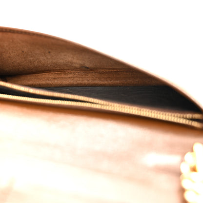 Gucci GG Supreme Monogram Azalea Calfskin Horsebit 1955 Wallet On Chain Beige Ebony Brown Sugar 5 of 11