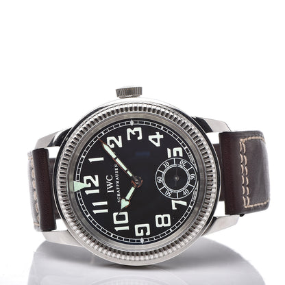 IWC Stainless Steel Calfskin 44mm Schaffhausen Pilot Manual Winding Watch Blue IW325401 3 of 5